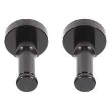 2Sets Zwarte Muurhaken Aluminium En Veilige Wandkapstokken