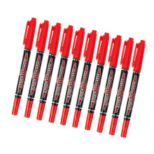 10 Stück Armaturenbrett-Aufkleberstift mit doppelter Spitze-Rot