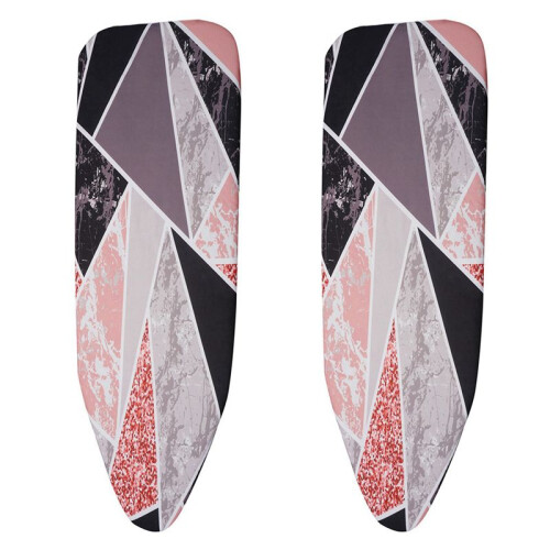 2pcs 140x49CM Fabric Marbling Ironing Board Cover Protective Press Iron Folding 1