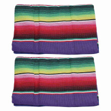 2X Mexican Tablecloth for Mexican Party Wedding Decorations, Mexican Saltillo Serape Blanket Bed Blanket Table Mat
