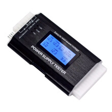 20/24Pin Netzteil Tester Digital LCD-Aluminiumlegierung Schwarz