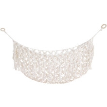 Rustieke Hangende Fruitmand Van Katoenen Touw in Beige