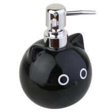Ceramic Cat Soap Dispenser Lotion/Shower Gel Dispenser Cute Animal Hand Soap Dispenser Pressable Lotion Dispenser