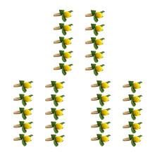 30PCS Handmade Napkin Rings Yellow Faux Lemon with Vine Napkin Ring for Wedding, Dinner Party, Banquet, Serviette
