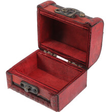 1Donkerrode Retro Doos Voor Snoep En Sieraden Opberg