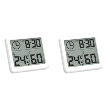 2X Termômetro Ambiente, Medidor de Umidade, Temperatura e Higrômetro com Monitor de Tela LCD de Temperatura e Umidade