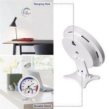 2X Hygrometer Thermometer Binnen Buiten Vochtthermometer 3 Inch Vochtigheidsmeter Metermonitor met Tafelstandaard