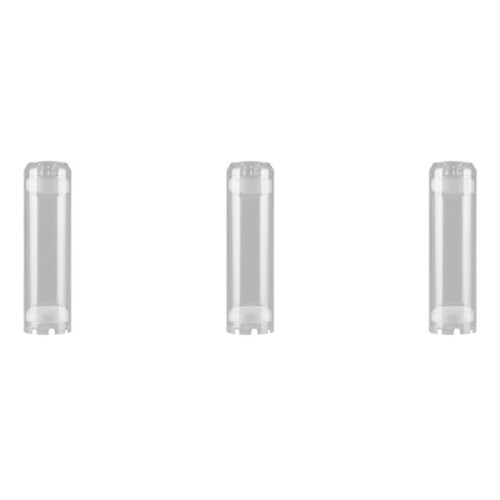 3X 10-Inch Reusable Empty Clear Cartridge Water Filter Housing Various Media Refillable