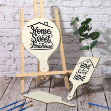 36Pcs Wooden Cutting Boards with Handle Wooden Cutting Board Unfinished Planks for Home Kitchen Cooking Decor