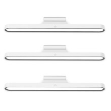 3X Wireless LED Wall Reading Light Stick Bunk Dimmable Contact Lights Headboard Adhesive Lamp for Makeup Mirror White