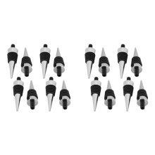 16 Pieces Metal Cork Blank Wine Stopper Kit Reusable Wine Stopper Insert Set Hardware for Wedding Wine Party Bar Turning