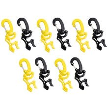 10 Packs Scuba Hose Clip Scuba Diving Hose Holder Clip, Double BCD Dive Hose Holder with Snap Hook Buckle
