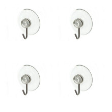 Ganchos de Ventana de Ventosa de Succion Gancho de Alambre Claro 32mm (Paquete de 40)