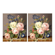 2X Kits de Peinture Bricolage pour Adultes Perceuse 5D Diamant Art Kits Diamants Broderie Artisanale pour La Maison Décoration Murale Fleurs