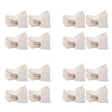 800 Pack Cotton Muslin Bags Sachet Bag Multipurpose Drawstring Bags for Tea Jewelry Wedding Party Favors Storage