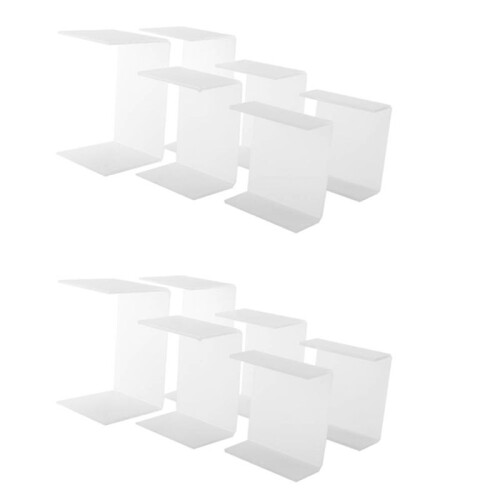 Acrylic Display Risers, Clear Rectangle Stands Shelf for Display 12Pcs