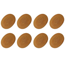 8X Rattan Woven Placemats Oval Round Table Mats Non Slip Heat Resistant Place Mat Natural Multipurpose Placemat 30X40cm