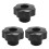 3PCS M10 10mm Dia Thread Black Plastic Star  Clamping Knob Grip 1