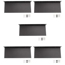 5X Wall Shelves, Black Floating Shelves,Bathroom Racks, Wall Display Shelves,Wall Mounted Kitchen Spice Racks(30cm)