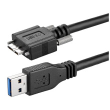 USB 3.0 A Type Male to Micro-B Male Extension Camera Cable USB3.0 AM/MicroB Cord with Locking Screws 1.5M