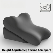 (black) Care Cushion, Turning Aid, Memory Foam Back Support Cushion for Sitting up in Bed, 2pcs Set of Adjustable Bed Wedge
