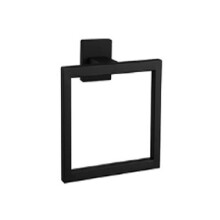 Stainless Steel Square Towel Ring Bathroom Rack Towel Rack Hook Bathroom Hardware Storage Accessories 16x13mm Black