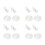 8 PCS 47mm Clear Plastic Wall Suction Cup Clip Clamp 1