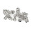 Sterling Silver Earring Back Scroll Small Pack of 20 1