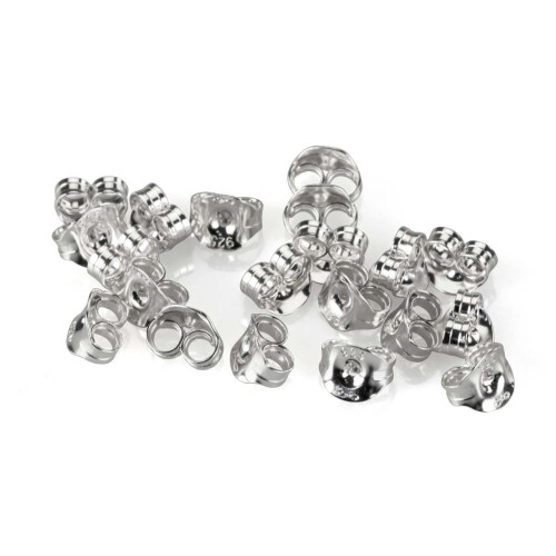 Sterling Silver Earring Back Scroll Small Pack of 20