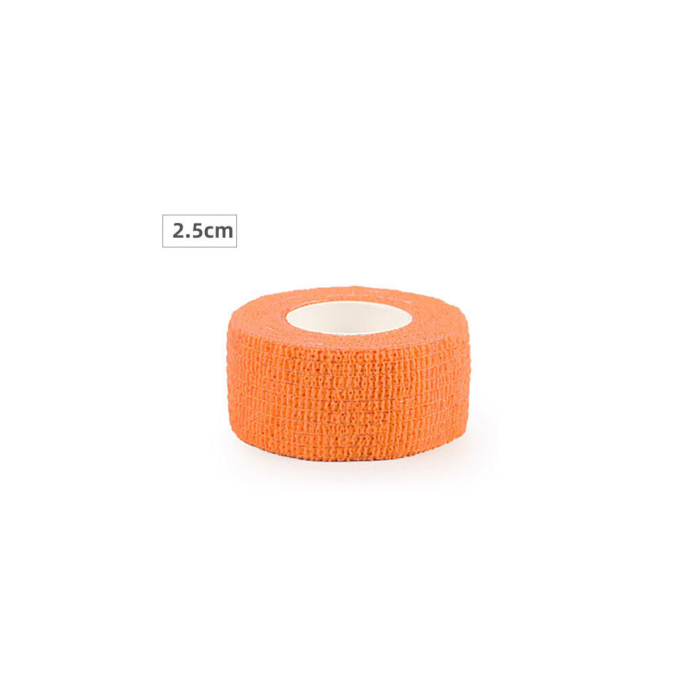 Hue-Grain (Orange, 2.5Cm) Elastic Medical Bandage Tape For Ankle & Wrist Support