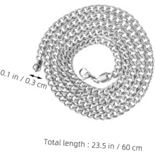 4-teilige Edelstahl-Gliederkette für Damen und Herren, Punk-Party-Outfit, Halskette, Schmuck