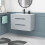 NES Home Wall Hung Cabinet 2 Drawer 800mm Matte Grey with Slim Ceramic Basin 1