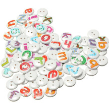 100 Stueck gemischt bemalte Buchstaben Alphabet aus Holz Naehen Taste Scrapbooking