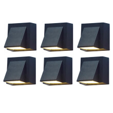 6X 3W Moderno Minimalista Creativo Lámpara de Pared Impermeable Al Aire Libre LED Luz CáLido