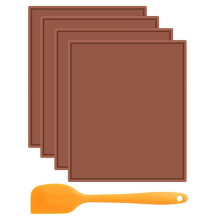 Silicone Dehydrator Sheets with , Fruit Leather Trays for Liquid Fruits Meat Vegetables Herbs with Silicone Scraper
