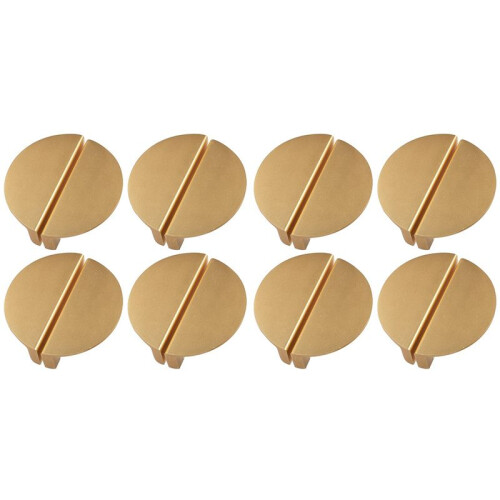 16Pack Champagne Gold Drawer Pulls,2.5 Inch Half Moon Cabinet Drawer Pulls Kitchen Handles, Cabinet Hardware Pulls