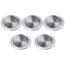 5X Stainless Steel Garbage Flap Lid Trash Bin Cover Flush Built-in Balance Swing Flap Garbage Lid