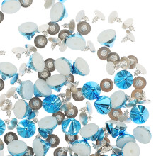 100St Blauwe Plastic Klinknagels Voor DIY Kleding En Tassen Spikes