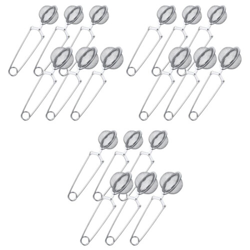 18Pcs Tea Infuser Loose Leaf Tea Snap  Tea Strainer Spoon Stainless Steel Tea Filter Steeper with Handle
