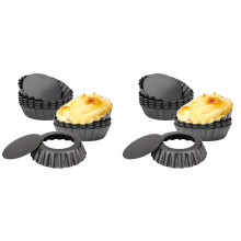 26 Pcs Egg Tart Molds, 3Inch Tart Pans Removable Bottom, Cupcake Cake Muffin Mold Tin Pan Baking Tool