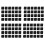 96 Pcs 30mm x 30mm Plastic Ribbed Square End Caps Tube Insert Black 1