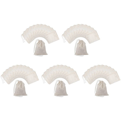 Sacos de AlgodãO com CordãO de 250 Peças, Sacos de Musselina, Sacos de Chá (4 x 3 Polegadas)