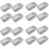 16 Piezas Molde de Pan Antiadherente Rectangular de Lata de Pan de Aleación de Aluminio Moldes 1