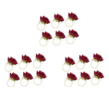18 Stücke / Lot Romantische Rose Servietten Ringe Legierung Serviette Schnallen Halter