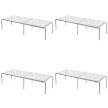 4X KüChe Erweiterbare Theke Regal Organizer Racks Bade Zimmer Unter Wasch Becken Pantry Desktop Lager Organizer Halter Weiß