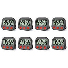 8X KüChentimer, Digitaler Visueller Timer, Magnetische Uhr, Stoppuhr, ZäHle Runter Timer, GroßEs LCD Bildschirm für Kochen