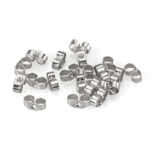 Sterling Silver Earring Back Scroll Medium, Pack of 20, 100% Recycled Silver