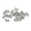 Sterling Silver Earring Back Scroll Medium, Pack of 20, 100% Recycled Silver 1