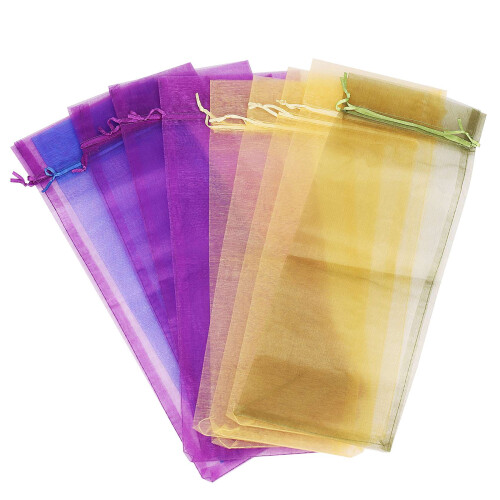 10 X Ren Organza Vinflaska PresentpåSar för PresentbröLlopsfest