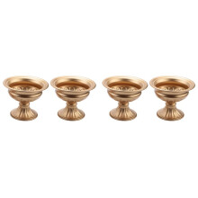Metal Elegant Wedding Centerpieces Vase for Wedding Party Decoration,Trumpet Vase for Anniversary Ceremony(Golden,4 PCS)